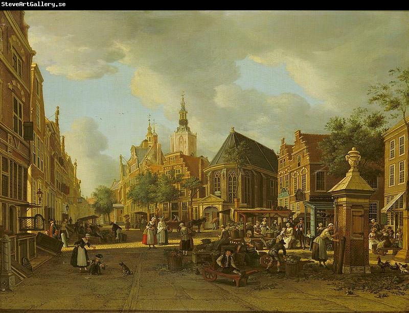 unknow artist The Groenmarkt as seen towards the Westeinde